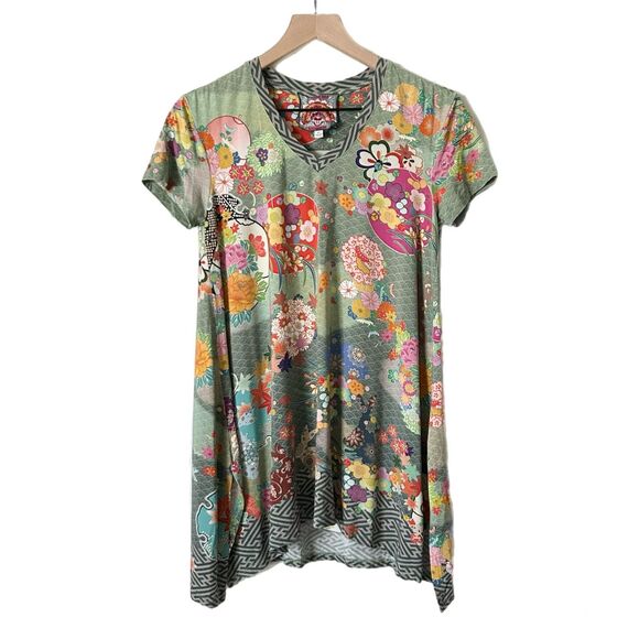 Johnny Was Lapin Drape Tunic Top Shirt Size XS - Picture 2 of 6